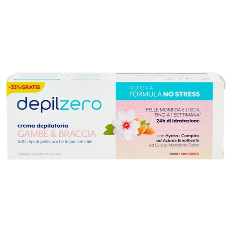 depilzero crema depilatoria Gambe & Braccia 150 ml + 50 ml Gratis